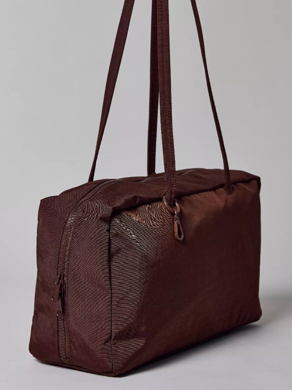 NWT Baggu Medium Nylon Bowler Bag - Coffee